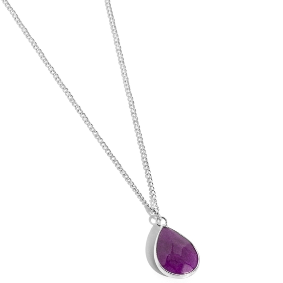 Purple and silver necklace set - Picture 1 of 2